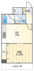 恵美須町駅 徒歩8分 7階の物件間取画像